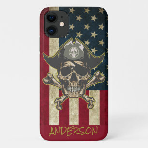 Aangepaste Amerikaanse Golden Skull iPhone 11 Hoesje
