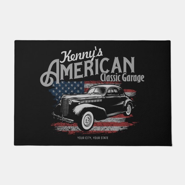 Aangepaste Amerikaanse  klassieke autokleding Deurmat (Voorkant)
