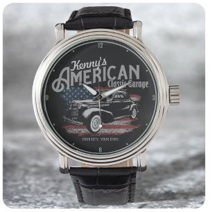 Aangepaste Amerikaanse  klassieke autokleding Horloge