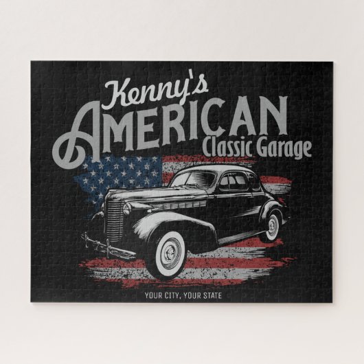 Aangepaste Amerikaanse  klassieke autokleding Legpuzzel (Horizontaal)