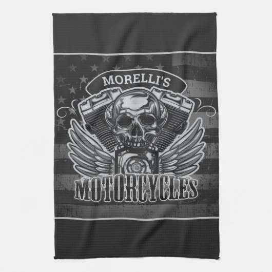 Aangepaste Amerikaanse motorfiets van de motorfiet Theedoek (Verticaal)