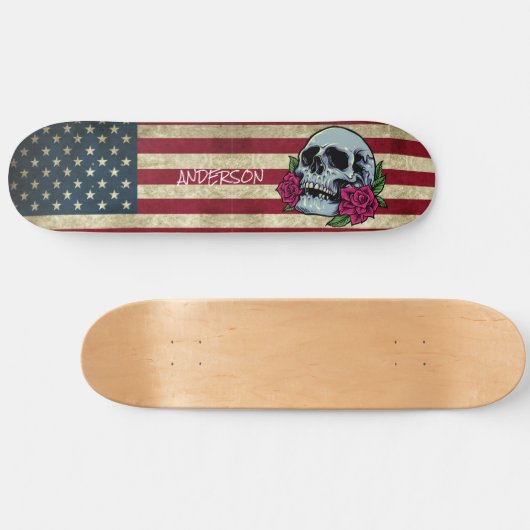 Aangepaste Amerikaanse schedel Skateboard (Horizontaal)