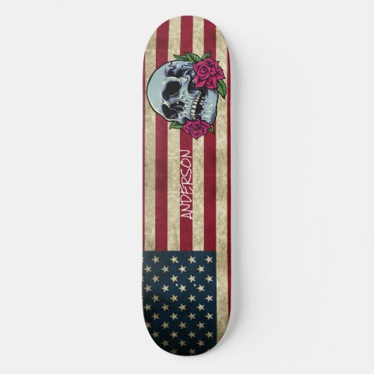 Aangepaste Amerikaanse schedel Skateboard (Voorkant)