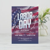 Aangepaste Amerikaanse vlag Arbeid Dag Celebration Kaart (Staand voorkant)