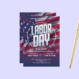 Aangepaste Amerikaanse vlag Arbeid Dag Celebration Kaart