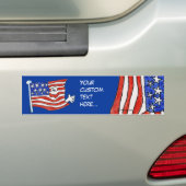Aangepaste Amerikaanse vlag-Bumpersticker Bumpersticker (Op auto)