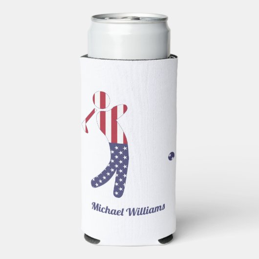 Aangepaste Amerikaanse vlag Golf Player (Seltzer Achterkant)