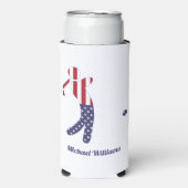Aangepaste Amerikaanse vlag Golf Player (Seltzer Voorkant)