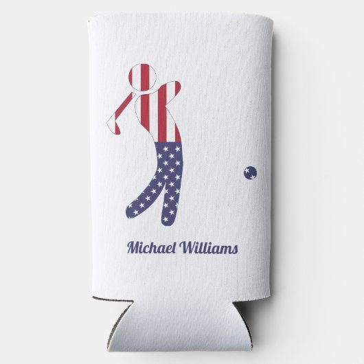 Aangepaste Amerikaanse vlag Golf Player (Achterkant)