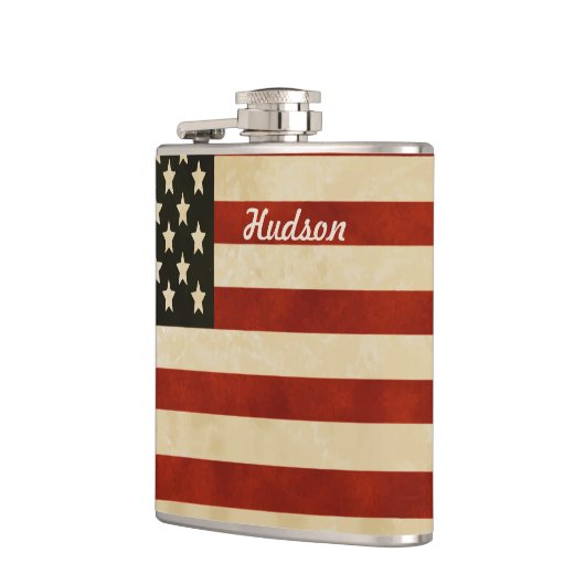 Aangepaste Amerikaanse vlag Heupfles (Links)