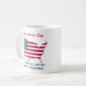 Aangepaste Amerikaanse vlag, kaart Independence Da Koffiemok (Voorkant links)