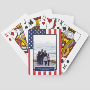 Aangepaste Amerikaanse vlag met foto's Pokerkaarten