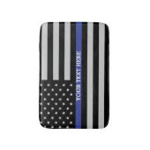 Aangepaste Amerikaanse vlag met Thin Blue Line Badmat (Voorkant Verticaal)