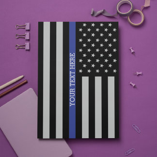 Aangepaste Amerikaanse vlag met Thin Blue Line Briefpapier