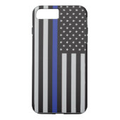 Aangepaste Amerikaanse vlag met Thin Blue Line Case-Mate iPhone Case (Achterkant)