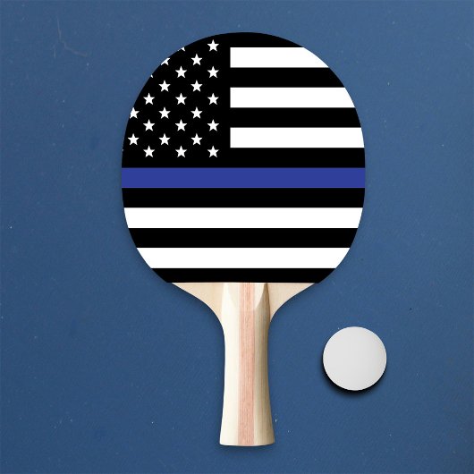 Aangepaste Amerikaanse vlag met Thin Blue Line Tafeltennisbatje