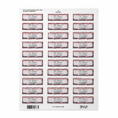 Aangepaste Amerikaanse vlag Rood Blauwe strepen st Etiket (Full Sheet)