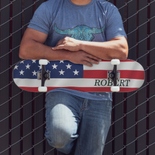 Aangepaste Amerikaanse vlag Verenigde Staten op 4 Skateboard