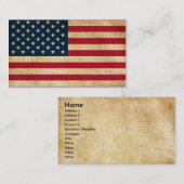 Aangepaste  Amerikaanse vlag Visitekaartje (Voorkant / Achterkant)