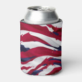 Aangepaste Amerikaanse vlag Waterverven Abstract Blikjeskoeler (Blikje Voorkant)