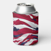 Aangepaste Amerikaanse vlag Waterverven Abstract Blikjeskoeler (Blikje Achterkant)