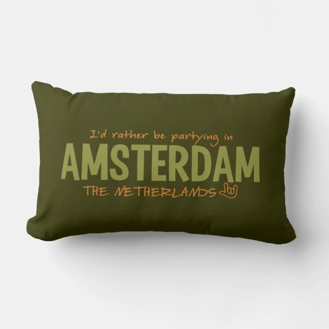 Aangepaste AMSTERDAM-kleurwerpkussen Kussen (Voorkant)