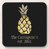 Aangepaste anananasverbinding bier onderzetter (Voorkant)