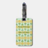 Aangepaste ananas bagagelabel (Achterkant verticaal)