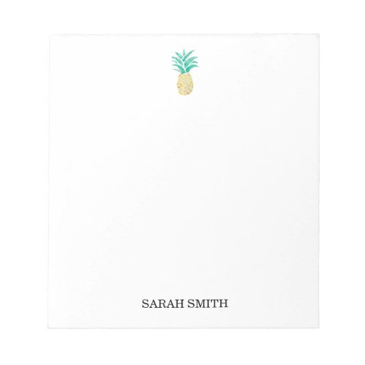 Aangepaste Ananas Schilderij Tropisch Notitieblok (Voorkant)