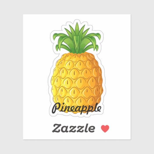 Aangepaste ananas sticker (Vel)