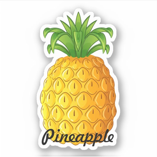 Aangepaste ananas sticker (Voorkant)