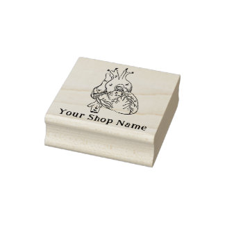 Aangepaste anatomische hartritme kleine bedrijfsru rubberstempel