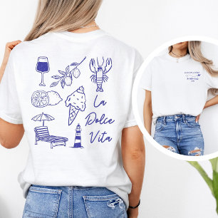 Aangepaste Andiamo a Roma Italië Familie Vakantie T-shirt