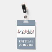 Aangepaste anesthesie Technicus Retro anesthesie Badge (Voorzijde met clip)
