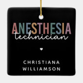 Aangepaste anesthesie Technicus Retro anesthesie Keramisch Ornament (Achterkant)