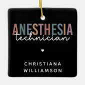 Aangepaste anesthesie Technicus Retro anesthesie Keramisch Ornament (Voorkant)