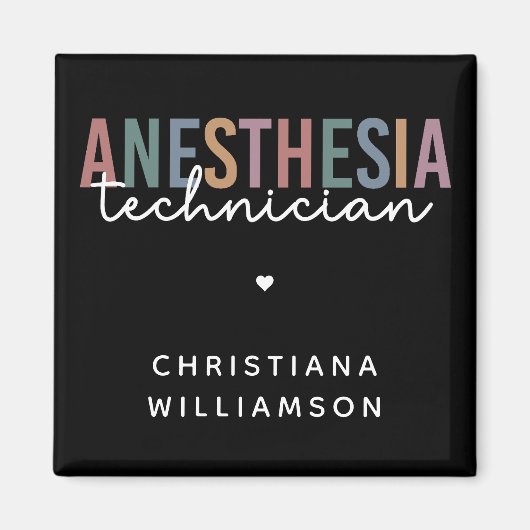 Aangepaste anesthesie Technicus Retro anesthesie Magneet (Voorkant)