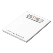 Aangepaste anesthesie Technicus Retro anesthesie Notitieblok (Gedraaid)