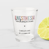 Aangepaste anesthesie Technicus Retro anesthesie Shot Glas (Voorkant)