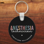 Aangepaste anesthesie Technicus Retro anesthesie Sleutelhanger (Voorkant)