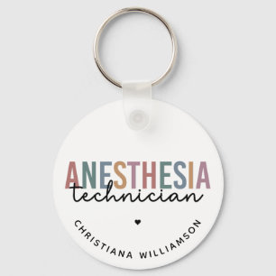 Aangepaste anesthesie Technicus Retro anesthesie Sleutelhanger