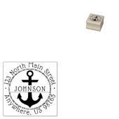 Aangepaste anker familienaam retouradres 	rubberstempel (Gestempeld)