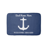 Aangepaste anker marine Blue Bath Mat Boat Name We (Voorkant)