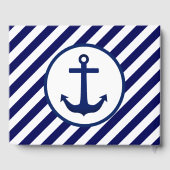 Aangepaste ankerstempel en diagonale strepen gastenboek (Achterkant)