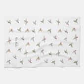 Aangepaste Anna's Hummingvogels Theedoek (Horizontaal)