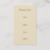 Aangepaste  Antiek Visitekaartjes (Achterkant)