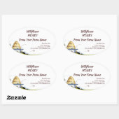 Aangepaste Apiary Beehive and Clouds Honey Ovale Sticker (Vel)