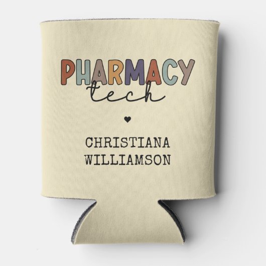 Aangepaste apotheek tech retro apotheek technicus blikjeskoeler (Voorkant)