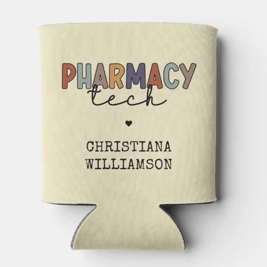 Aangepaste apotheek tech retro apotheek technicus blikjeskoeler (Achterkant)