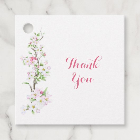 Aangepaste Apple Blossom Bruid Bruiloft Bedankt Bedankjes Labels (Voorkant)